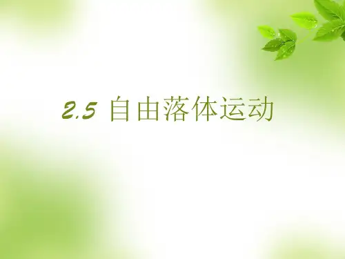 自由落体运动经典公开课