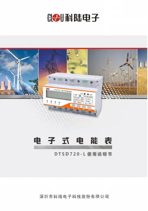DTSD720-L 电子式电能表说明书