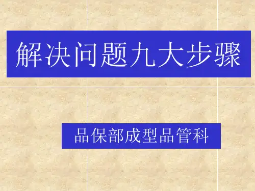 九大步骤
