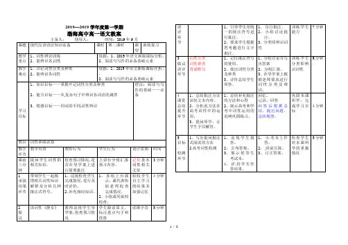 现代汉语语法之词性训练课教案-