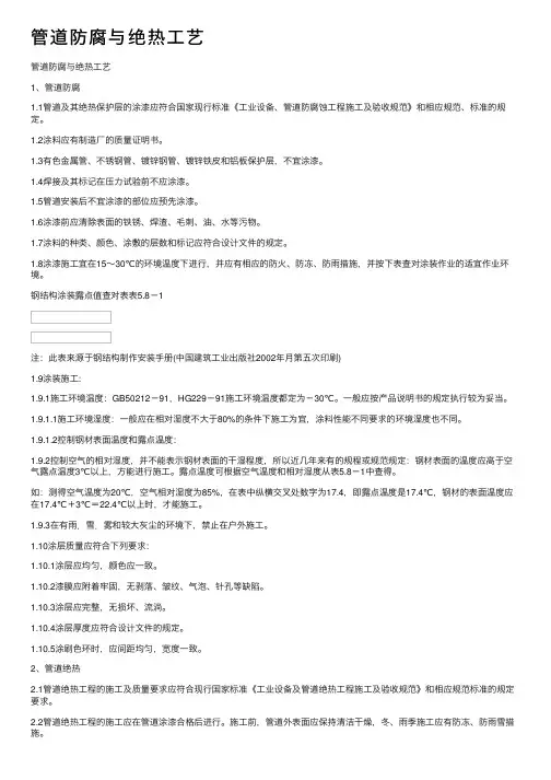 管道防腐与绝热工艺