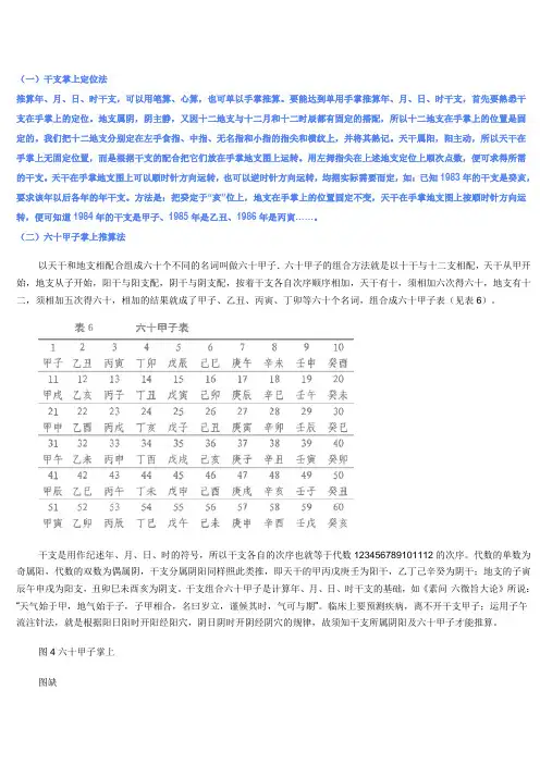 干支掌上定位法