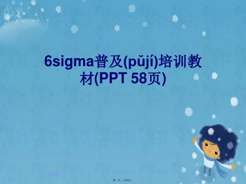 6sigma普及培训教材(PPT 58页)