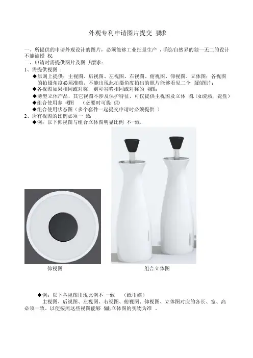 外观专利申请图片提交要求