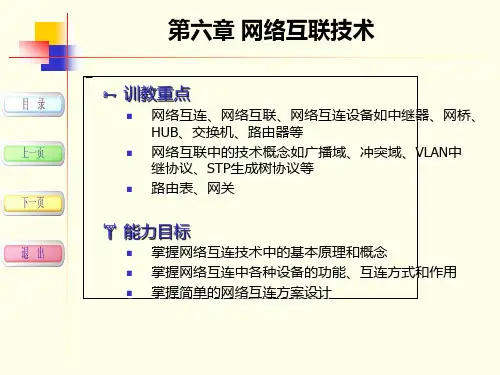 计算机网络技术课件第6章网络互联技术