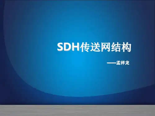 SDH传输网络结构