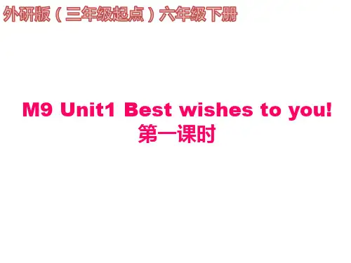 外研版六年级英语(三起)下册Module 9 Unit 1 Best wishes to you!课件