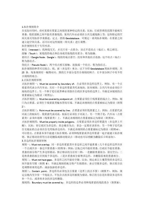 拓扑规则说明