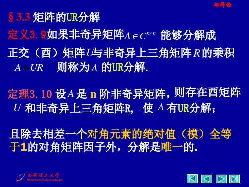第三章 矩阵分解3.3