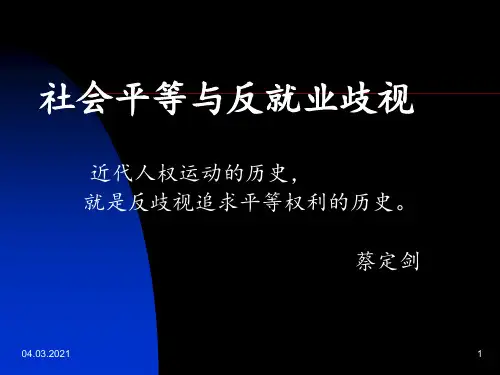 社会平等与反就业歧视文件PPT课件