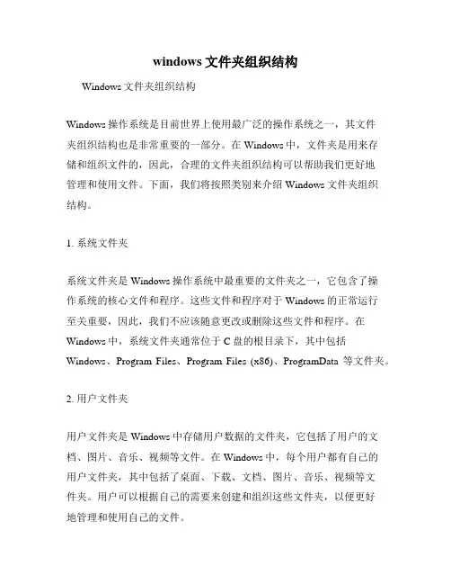 windows文件夹组织结构