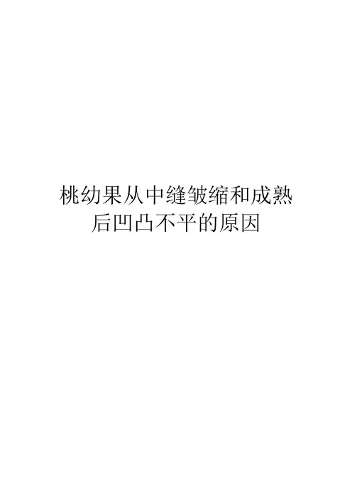 桃幼果从中缝皱缩和成熟后凹凸不平的原因