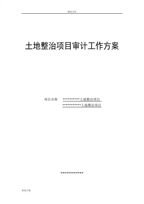 土地整治项目审计方案