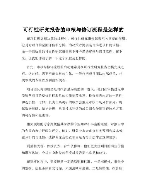 可行性研究报告的审核与修订流程是怎样的