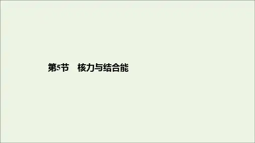 2020年高中物理第19章原子核第5节核力与结合能课件新人教版选修3_5