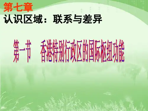 湘教版八年级地理下册香港特别行政区的国际枢纽功能