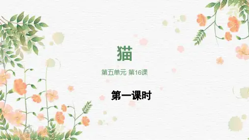 部编版语文七年级上册第五单元第16课《猫》课件