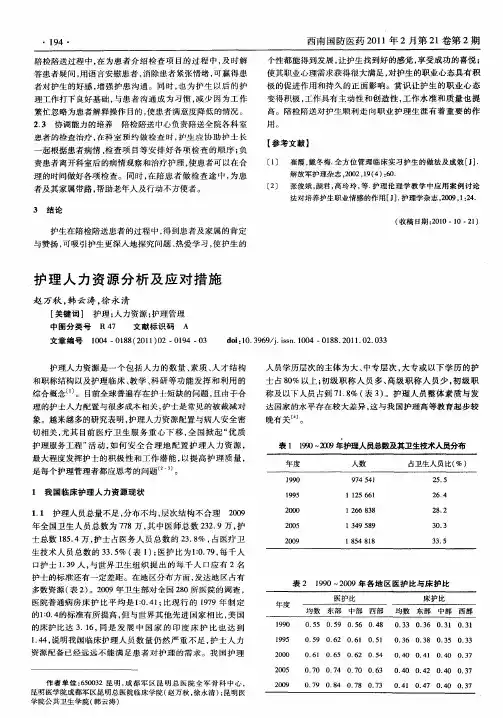 护理人力资源分析及应对措施