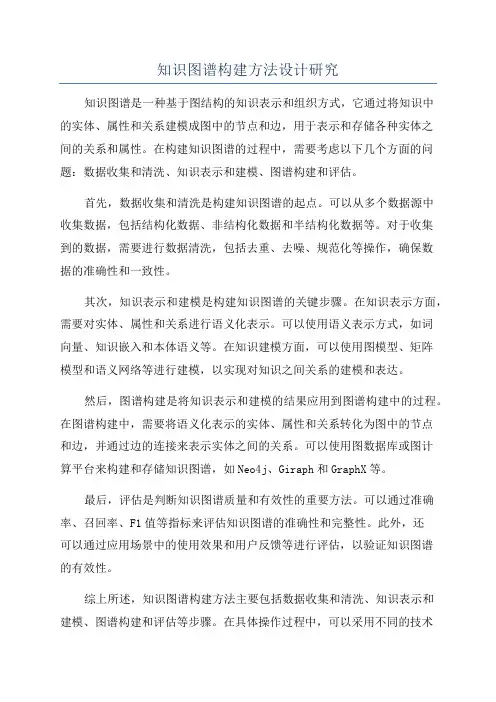 知识图谱构建方法设计研究
