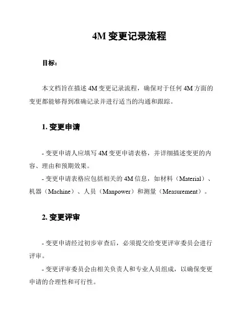 4M变更记录流程