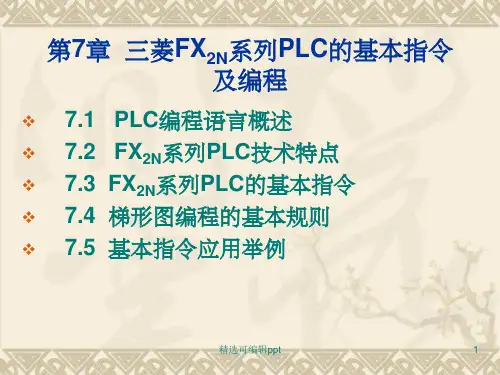 第7章  三菱FX2N系列PLC的基本指令及编程