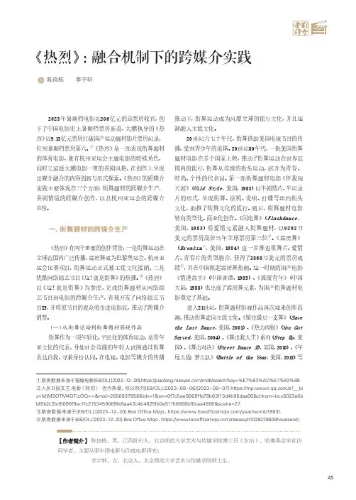 《_热烈》：融合机制下的跨媒介实践