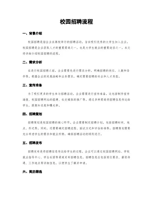 校园招聘流程