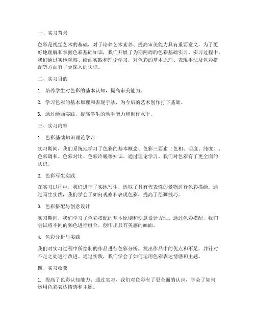 色彩基础实习报告