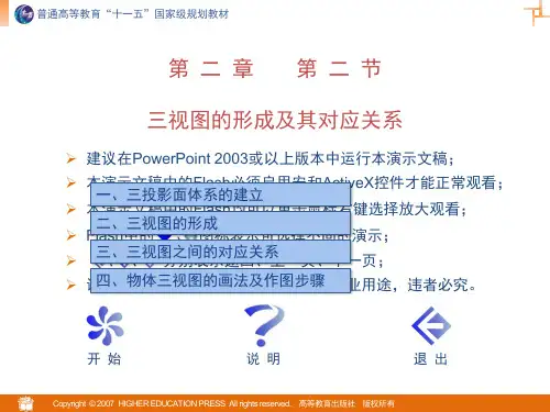 2-2 三视图的形成及其对应关系