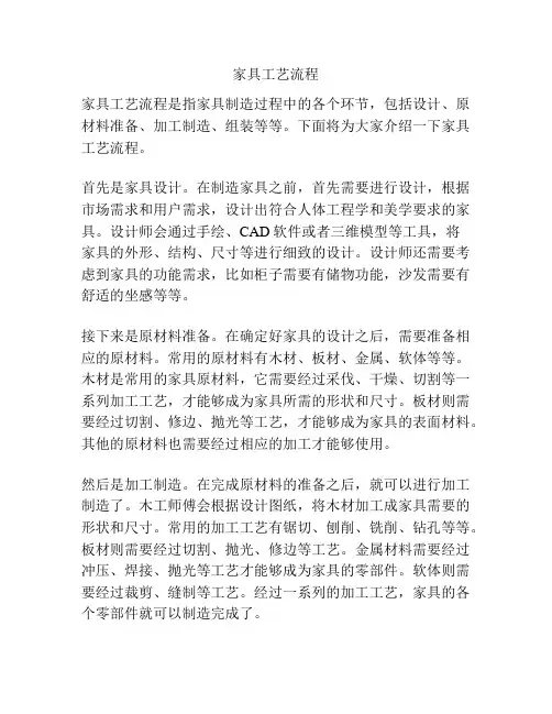 家具工艺流程