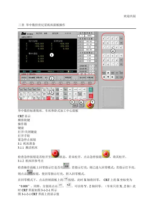 华中数控加工系统用户手册