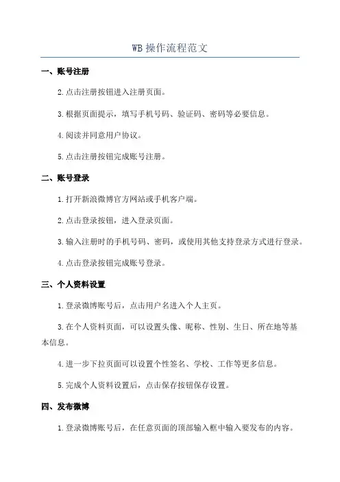 WB操作流程范文
