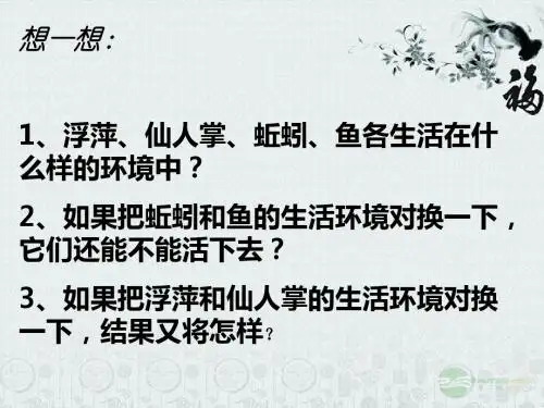 2019年秋七年级生物上册第一单元  第二章 第一节 生物与环境的关系-课件17 人教新课标版