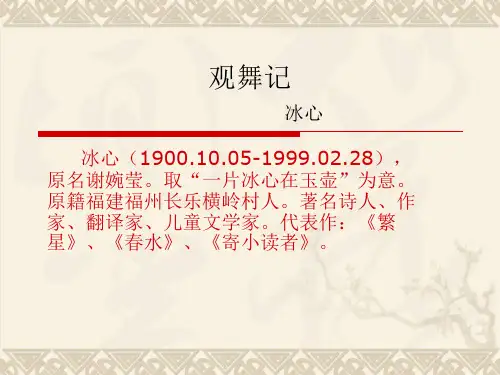 《观舞记》课件