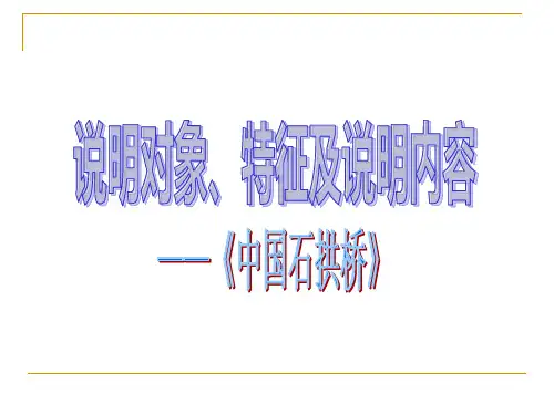 说明对象、特征及说明内容——《中国石拱桥》