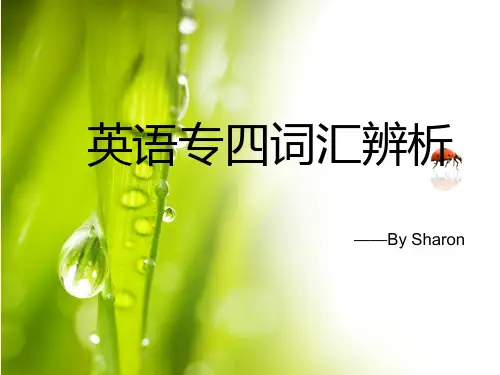 英语专四词汇辨析