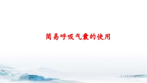 简易呼吸气囊的使用(护理培训)