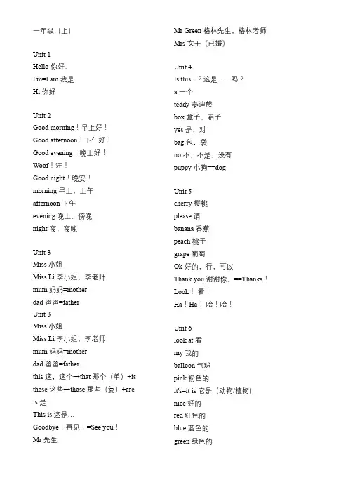 (完整版)苏教版小学英语单词汇总_译林版_-1～6年级