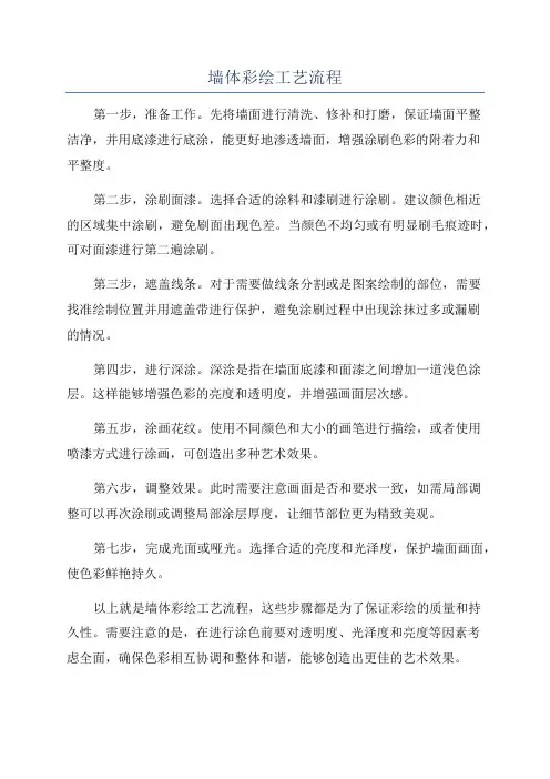 墙体彩绘工艺流程