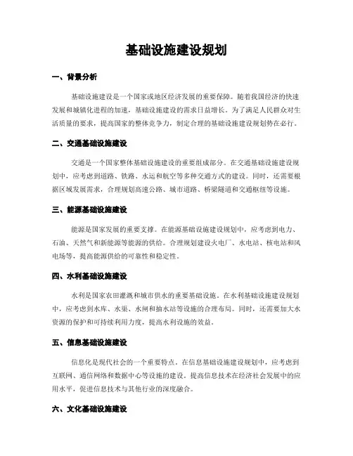 基础设施建设规划