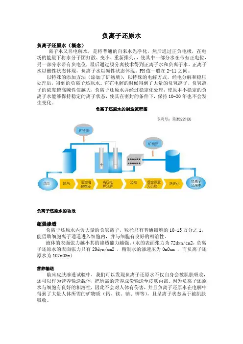 负离子还原水
