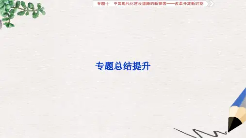 通史版高考历史总复习第三部分现代中国_社会主义现代化的发展历程专题十中国现代化建设道路的新探索_改革开