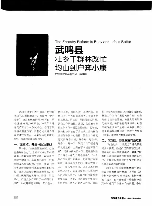 武鸣县 壮乡干群林改忙 均山到户奔小康