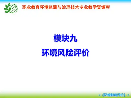 环境风险评价教学课件.ppt