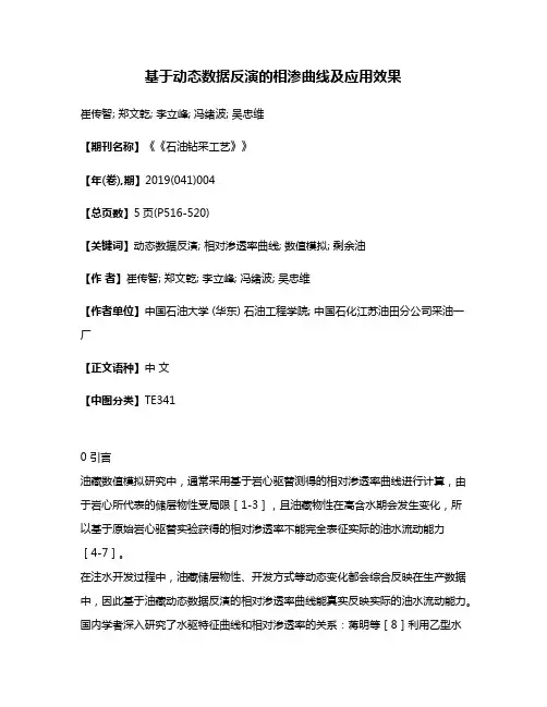 基于动态数据反演的相渗曲线及应用效果