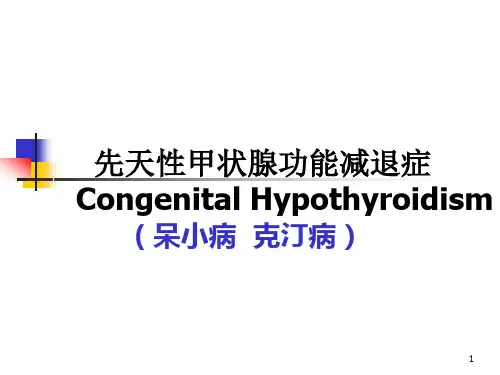 先天性甲状腺功能减退症PPT精选课件