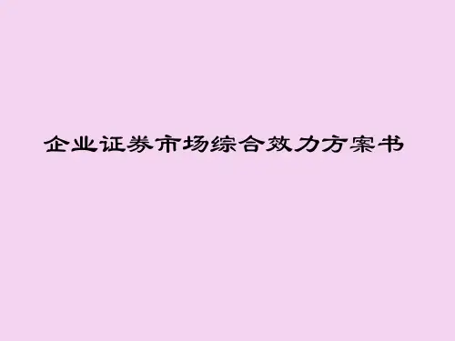 企业证券市场综合服务计划书ppt课件