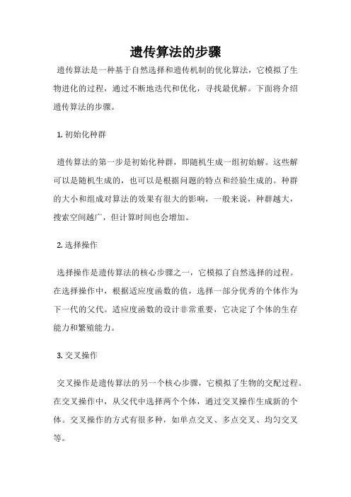 遗传算法的步骤