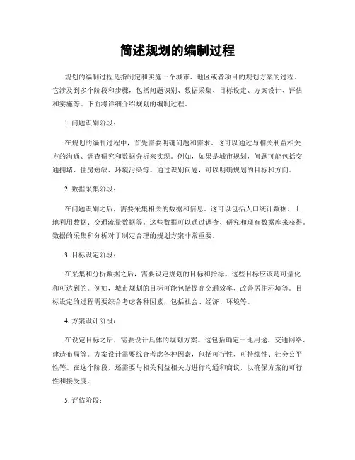 简述规划的编制过程
