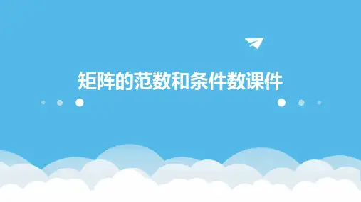 矩阵的范数和条件数课件